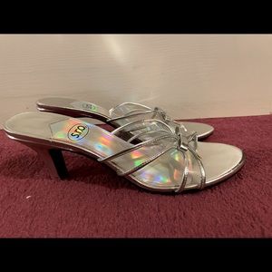 Silver/Clear heels- 8.5